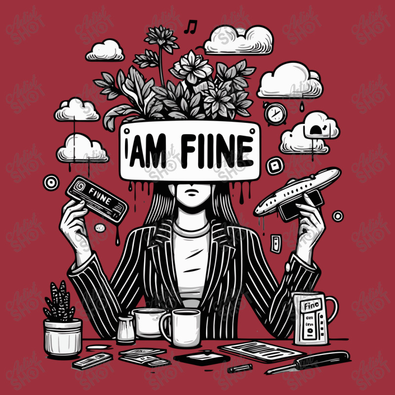 I Am Fine Vintage Hoodie | Artistshot