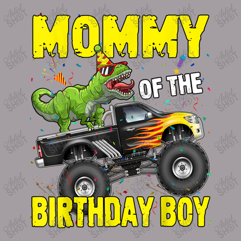 Mommy Of The Birthday Boy Dinosaurs T Rex Monster Truck Characters Car Seamless Cap | Artistshot