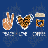 Peace Love Coffee Leopard Heart Coffee Design T Shirt Foam Snapback Hat | Artistshot