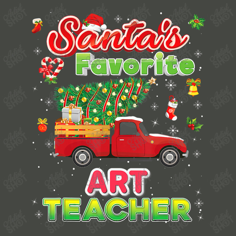 Santa's Favorite Art Teacher Christmas Tree Truck T Shirt Pa Trucker Cap by Mark_Liegerot | Artistshot