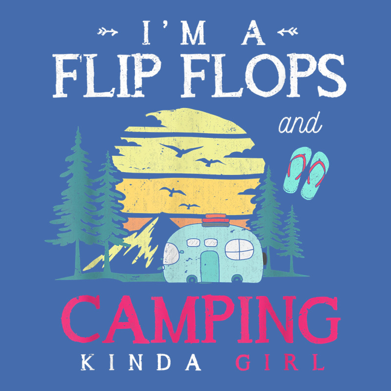 Im A Flip Flops And Camping Kinda Girl Camper Women Camping T Shirt Fashion Visor | Artistshot