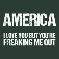 America I Love You But You're Freaking Me Out Tank Top Fashion Visor | Artistshot