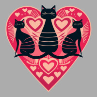 3 Abstract Cats On A Heart Women's Pajamas Set | Artistshot