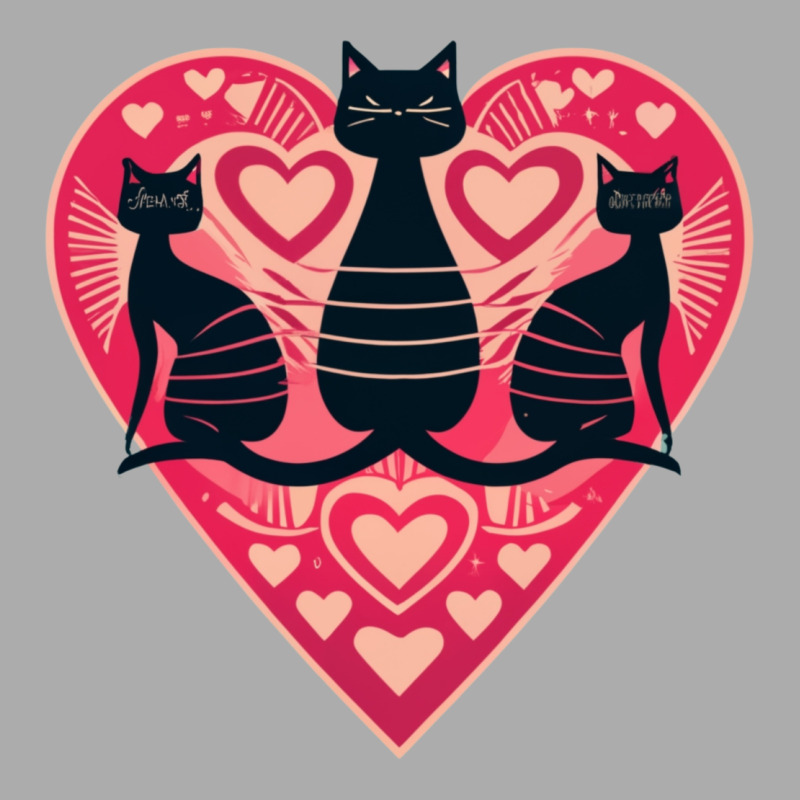 3 Abstract Cats On A Heart Women's Pajamas Set by Sandy | Artistshot