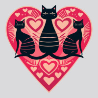 3 Abstract Cats On A Heart Women's Triblend Scoop T-shirt | Artistshot