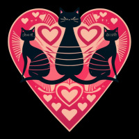 3 Abstract Cats On A Heart Legging | Artistshot