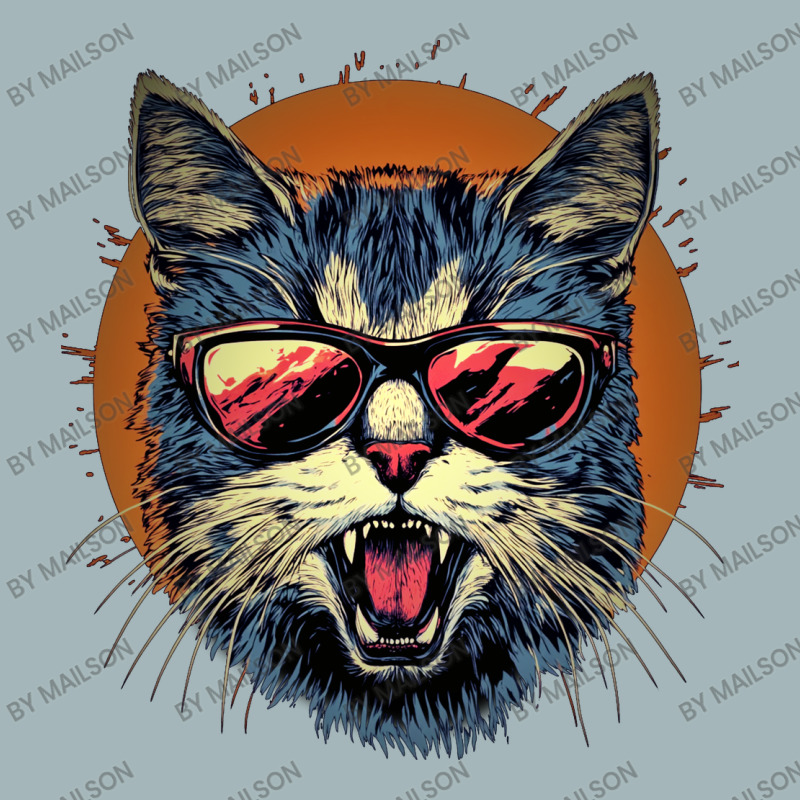 Angry Cat Unisex Sherpa-Lined Denim Jacket by mailson | Artistshot