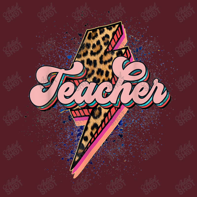 Teacher Leopard Lightning Thunder Western Back To School Retro Trucker Cap | Artistshot