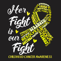 Childhood Cancer Awareness T  Shirt Childhood Cancer Awareness Her Fig T-shirt | Artistshot