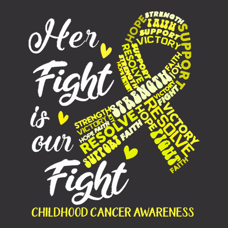 Childhood Cancer Awareness T  Shirt Childhood Cancer Awareness Her Fig Vintage Hoodie | Artistshot