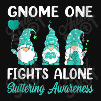 Gnome One Fight Alone Teal Ribbon Stuttering Awareness Foam Snapback Hat | Artistshot