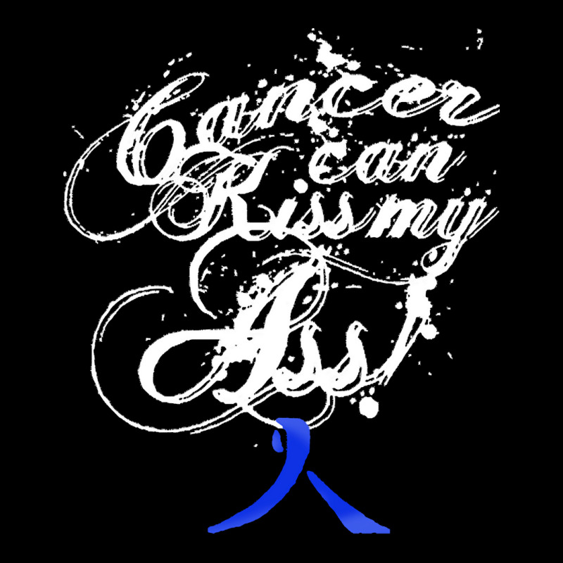 Colon Cancer T  Shirt Cancer Can Kiss My Ass! Colon ( Dark Blue Ribbon V-neck Tee | Artistshot