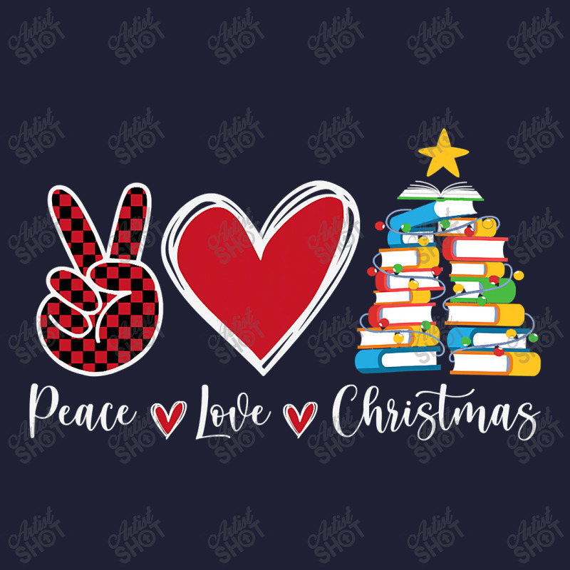 Peace Love Christmas Tshirt   Funny Christmas Tree Book Tree T Shirt 5 panel snapback cap by Maria_Jezierski | Artistshot