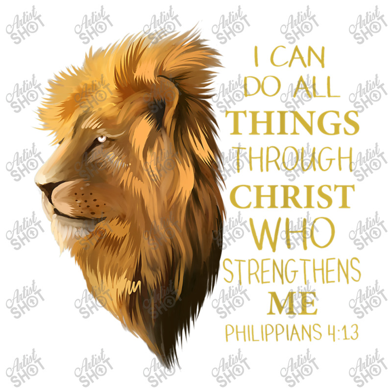 Philippians 413 Religious Lion Verses Funny Christian Gift Characters  5 panel snapback cap by Aria-Proctor | Artistshot