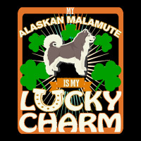 Alaskan Malamute T  Shirt My Alaskan Malamute Is My Lucky Charm   Gift Men's Long Sleeve Pajama Set | Artistshot