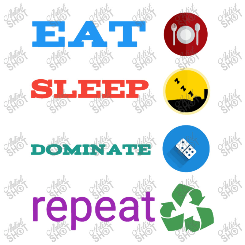 Eat Sleep Dominate Repeat Seamless Cap by milasindi | Artistshot