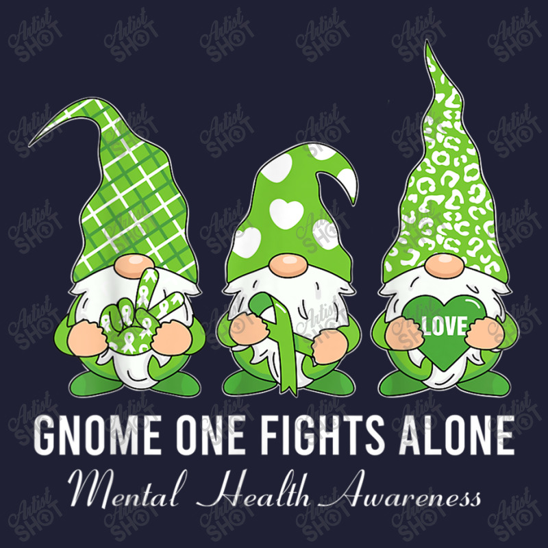 Green Ribbon Gnome One Fights Alone Mental Health Awareness 5 panel snapback cap by NathanielDesign | Artistshot