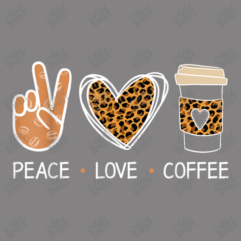 Peace Love Coffee Leopard Heart Coffee Design T Shirt Pa Trucker Cap by Go Shoping | Artistshot