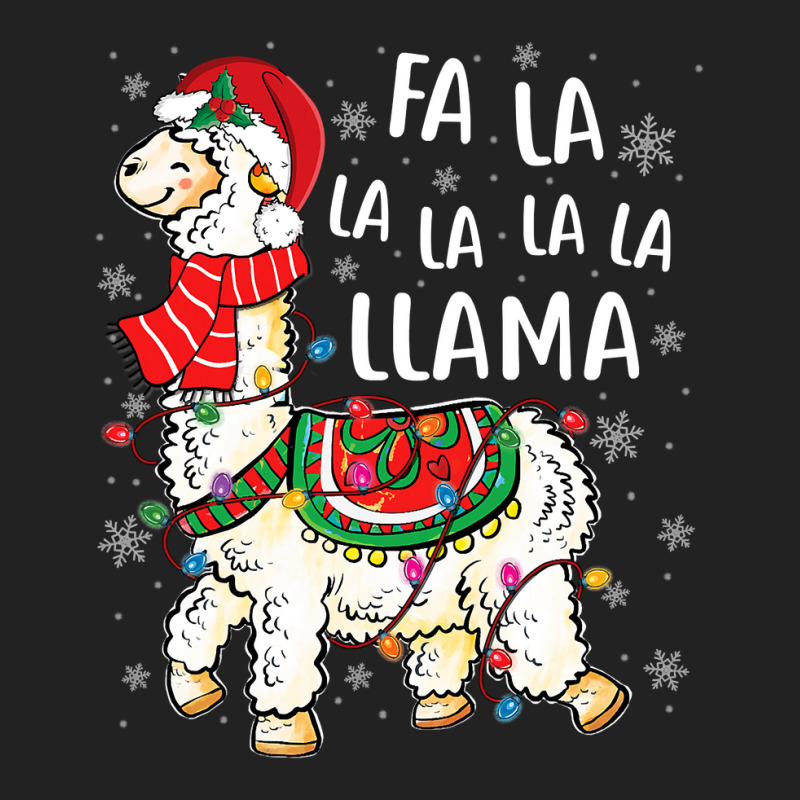 Fa La La Llama Christmas Funny Christmas Llama Xmas Lights 147 Basic Backpack | Artistshot