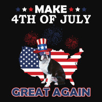 Boston Terrier American Flag Make 4th Of July Great Again Crop Top | Artistshot