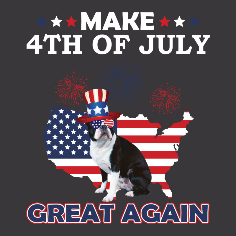 Boston Terrier American Flag Make 4th Of July Great Again Ladies Curvy T-Shirt by vip.pro123 | Artistshot