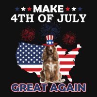 Cocker Spaniel American Flag Make 4th Of July Great Again Baby Beanies | Artistshot