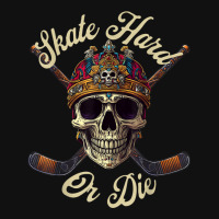 Ice Hockey Skull Skate Hard Or Die Graphic Youth T-shirt | Artistshot