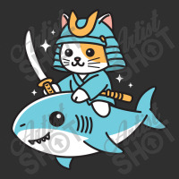 Ninja Cat Samurai Riding Shark Rectangle  Leatherette Patch | Artistshot