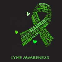 Lyme Awareness T  Shirt Lyme Awareness Her Fight Is Our Fight 2 T-shirt | Artistshot