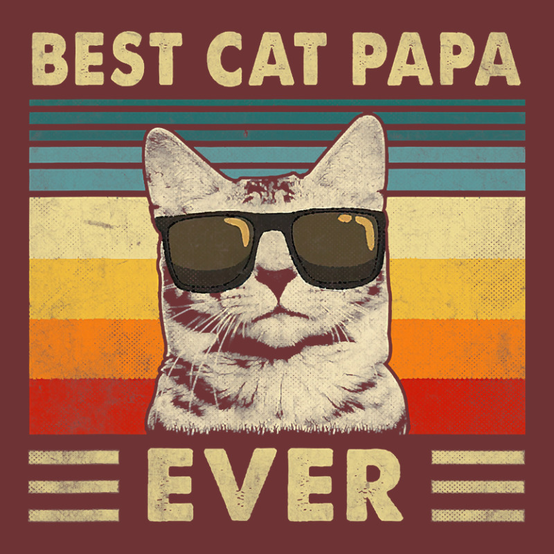 Best Cat Papa Ever  Vintage Retro Cat Dad Father Day Seamless Cap | Artistshot