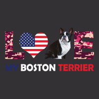 America Flag Love My Boston Terrier Vintage Hoodie | Artistshot