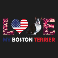 America Flag Love My Boston Terrier Classic T-shirt | Artistshot