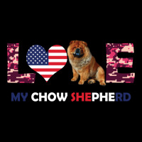 America Flag Love My Chow Shepherd Cropped Sweater | Artistshot