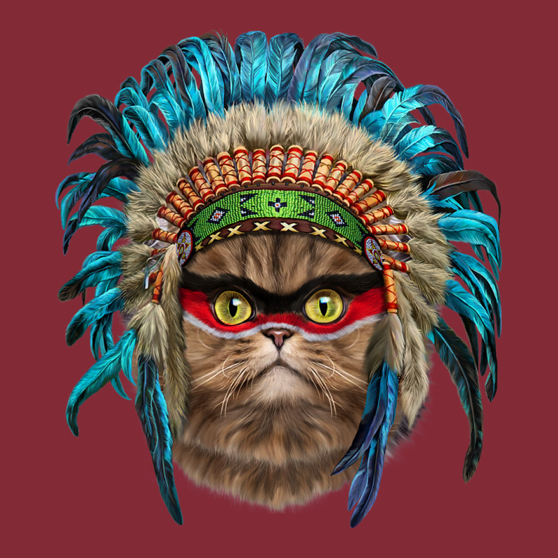 Fluffy Persian Cat Wearing Native American Indian Headdress Basic Backpack | Artistshot