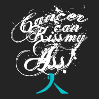 Ovarian Cancer T  Shirt Cancer Can Kiss My Ass! Ovarian ( Teal Ribbon) 3/4 Sleeve Shirt | Artistshot