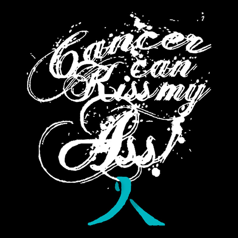 Ovarian Cancer T  Shirt Cancer Can Kiss My Ass! Ovarian ( Teal Ribbon) Fleece Short | Artistshot