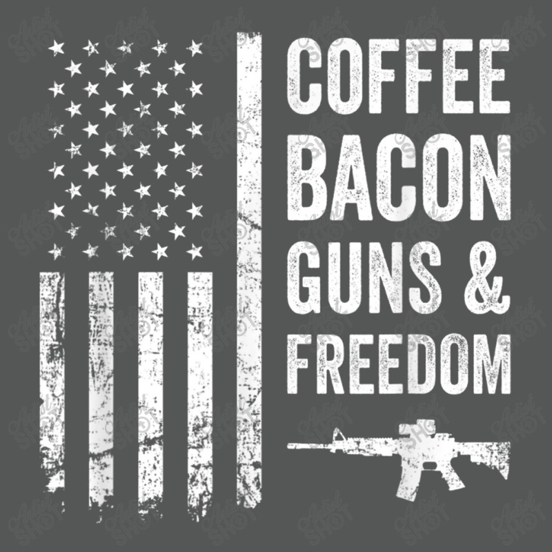 Coffee Bacon Guns And Freedom   Bbq Grill Funny Gun Usa Flag T Shirt Basic Backpack | Artistshot