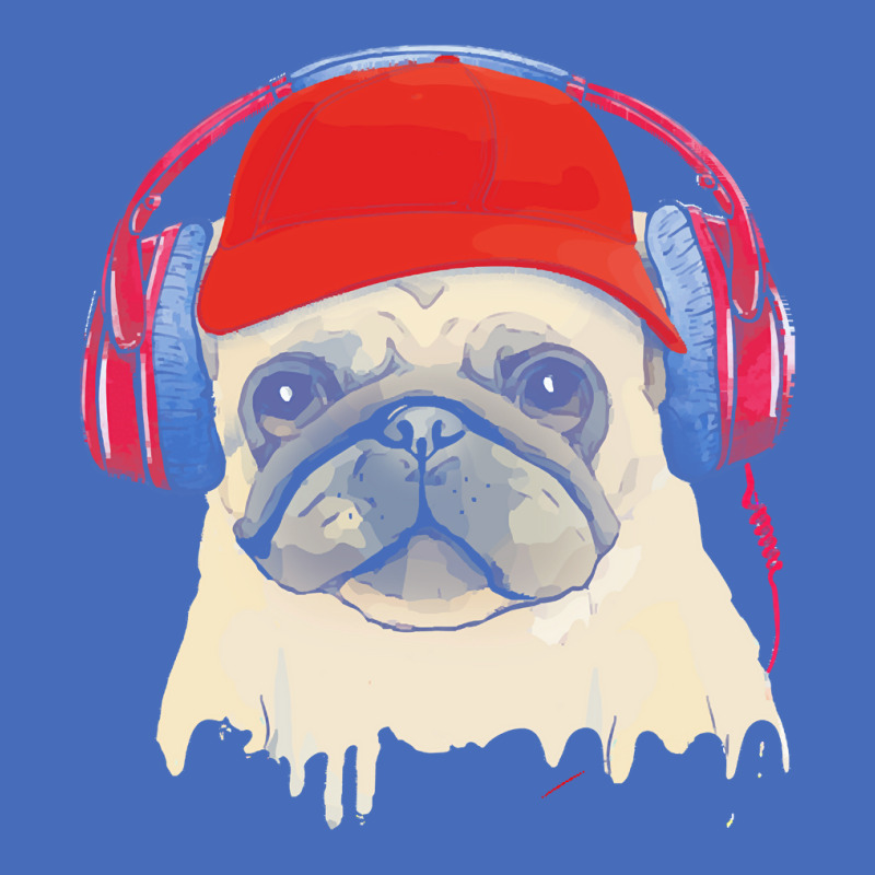 Pug T  Shirt Pug, Pug Face And Music Headphones, Pug Lovers, Gift For Fashion Visor by raftdesign | Artistshot