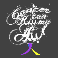 Bladder Cancer T  Shirt Cancer Can Kiss My Ass! Bladder ( Blue, Yellow Vintage T-shirt | Artistshot