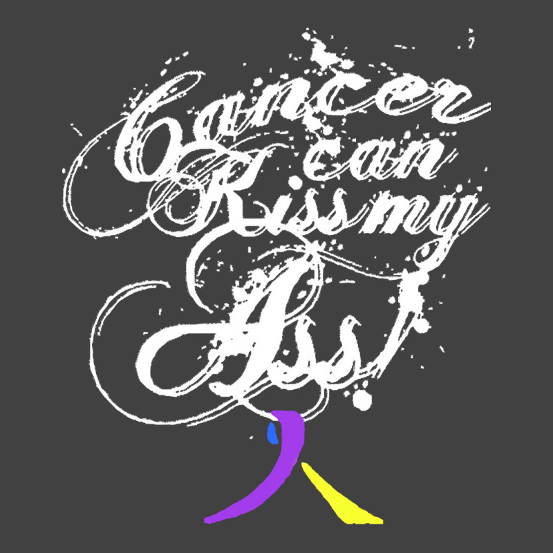 Bladder Cancer T  Shirt Cancer Can Kiss My Ass! Bladder ( Blue, Yellow Vintage T-Shirt by excitableattach | Artistshot