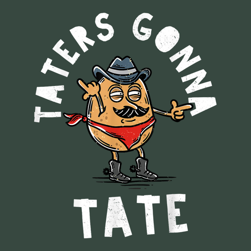 Mustache Cowboy Potato Taters Gonna Tate Funny Tate Tot Food T Shirt Seamless Cap | Artistshot