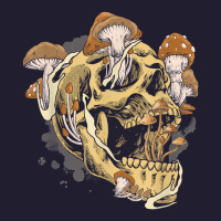 Halloween Skull Mushroom Morel Mycologist Goth Skeleton T Shirt Seamless Cap | Artistshot