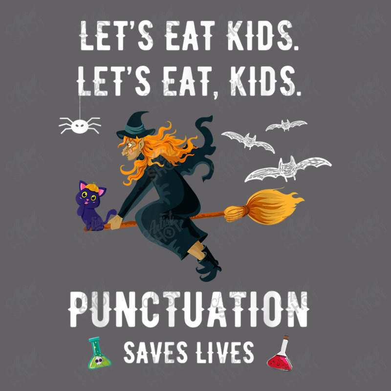 Teachers Halloween Funny Eat Kids Punctuation Saves Lives Yupoong Trucker Cap by MadisonDesign | Artistshot