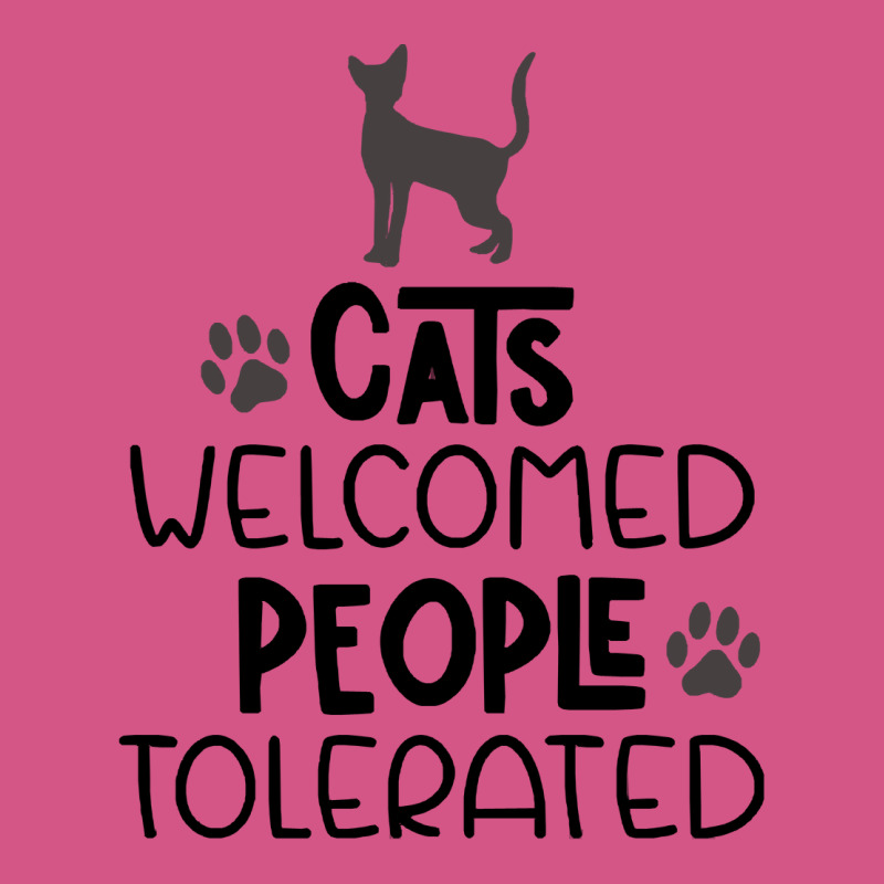 Cats T Shirt Cats Welcomed People Tolerated T Shirt Fashion Visor by flatleykelsi890 | Artistshot