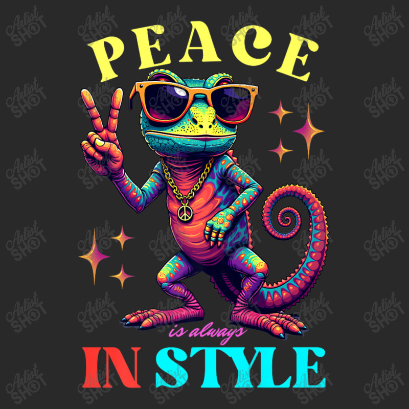 Peace Is Always In Style, Funny Vintage Chameleon Toddler T-shirt by Rebecca Mitchell | Artistshot