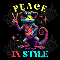 Peace Is Always In Style, Funny Vintage Chameleon Long Sleeve Baby Bodysuit | Artistshot