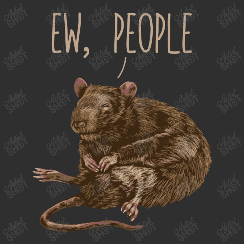 Ew People Mouse Rat Pet Rodent Animal Introvert Adjustable Cap - Leatherette Patch by Rebecca Mitchell | Artistshot