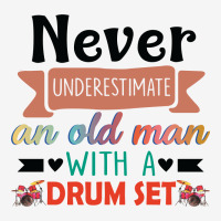 Never Underestimate An Old Man With A Drum Set Scorecard Crop Tee | Artistshot