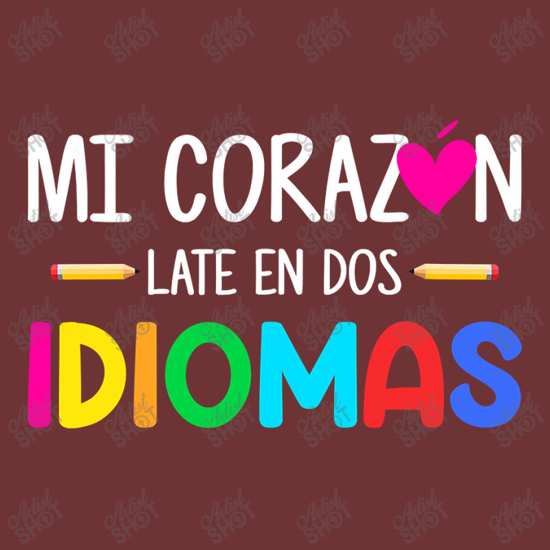 Mi Corazon Late En Dos Idiomas, Bilingual Spanish Teacher Seamless Cap by new121 | Artistshot