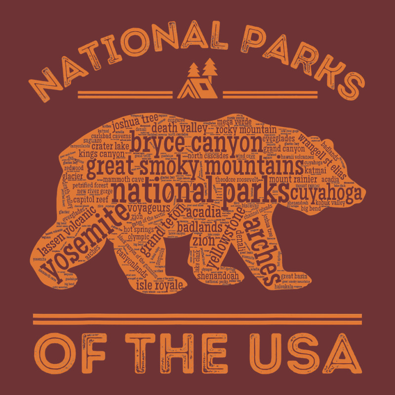 National Parks Bear Hiking Travel Camping Outdoors Retro Usa Seamless Cap | Artistshot